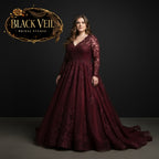 Lenore Burgundy Red Wedding Dress