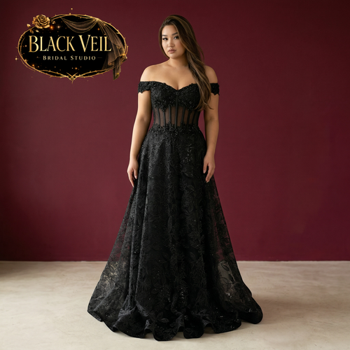 Keres Black Wedding Dress