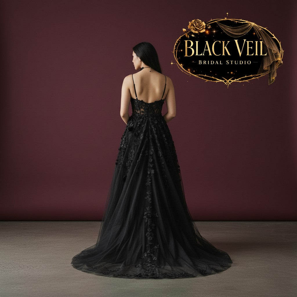 Poena Black Wedding Dress