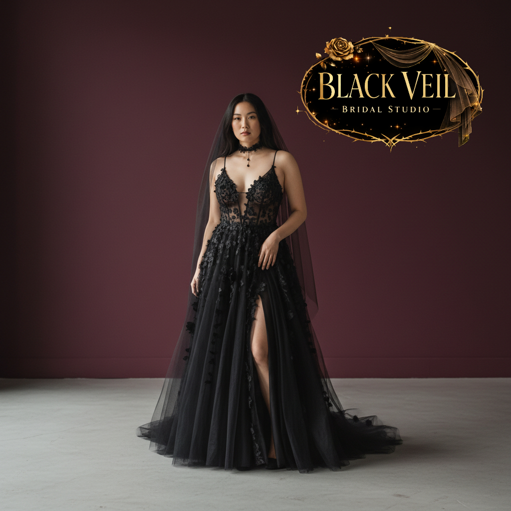 Poena Black Wedding Dress