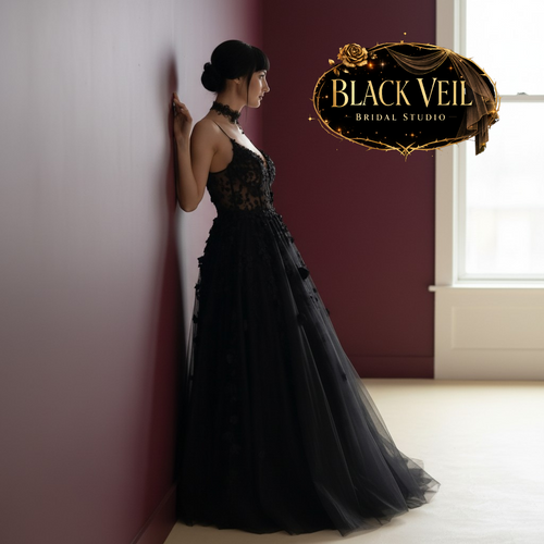 Poena Black Wedding Dress