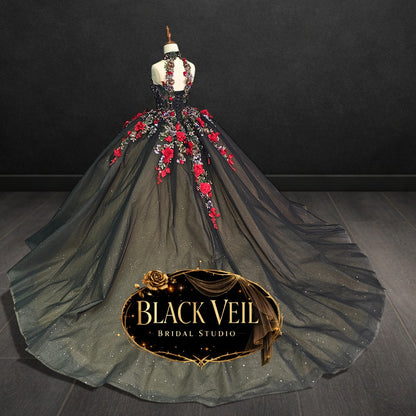Yemaya Black Wedding Dress