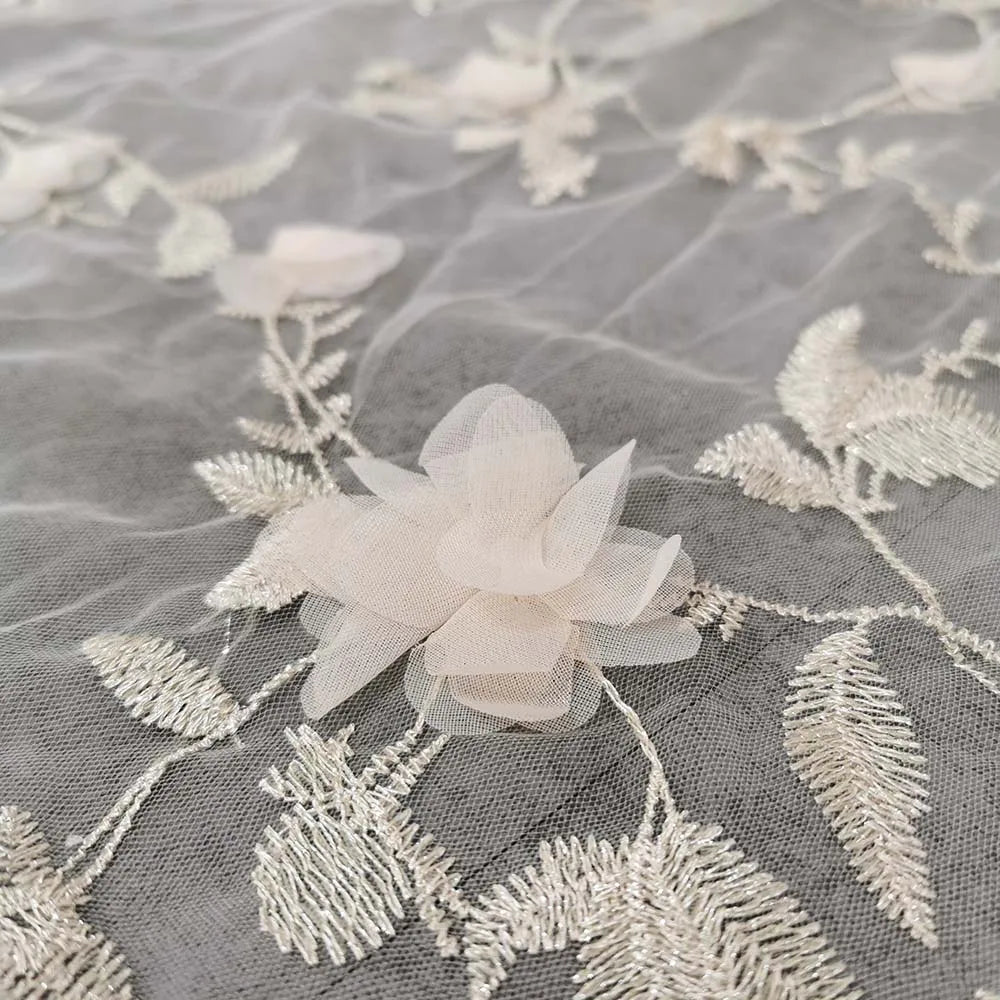 Champagne & Flowers Shoulder Veil