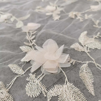 Champagne & Flowers Shoulder Veil