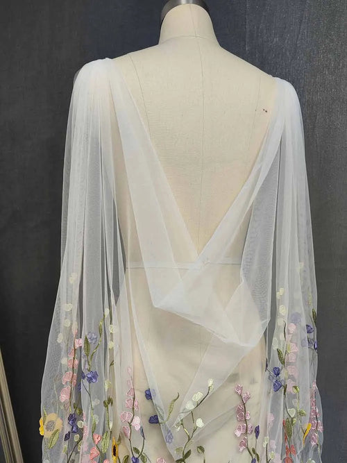 3D Floral Shoulder Veil