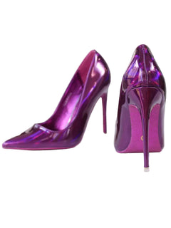 High Shine Pointed Toe Bridal Stilettos
