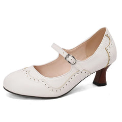Retro Mary Jane Style Bridal Heels
