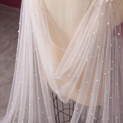 Pearl Bridal Shoulder Veil