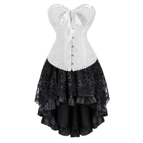 The Veiled Romance Bridal Corset With Skirt