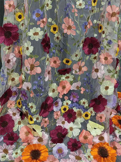 3D Floral Shoulder Veil