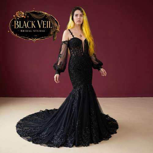 Singrid Black Wedding Dress