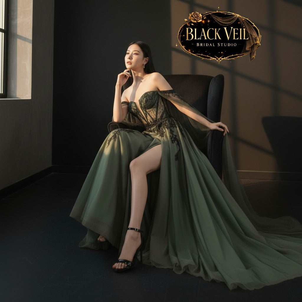 Terra Green Wedding Dress