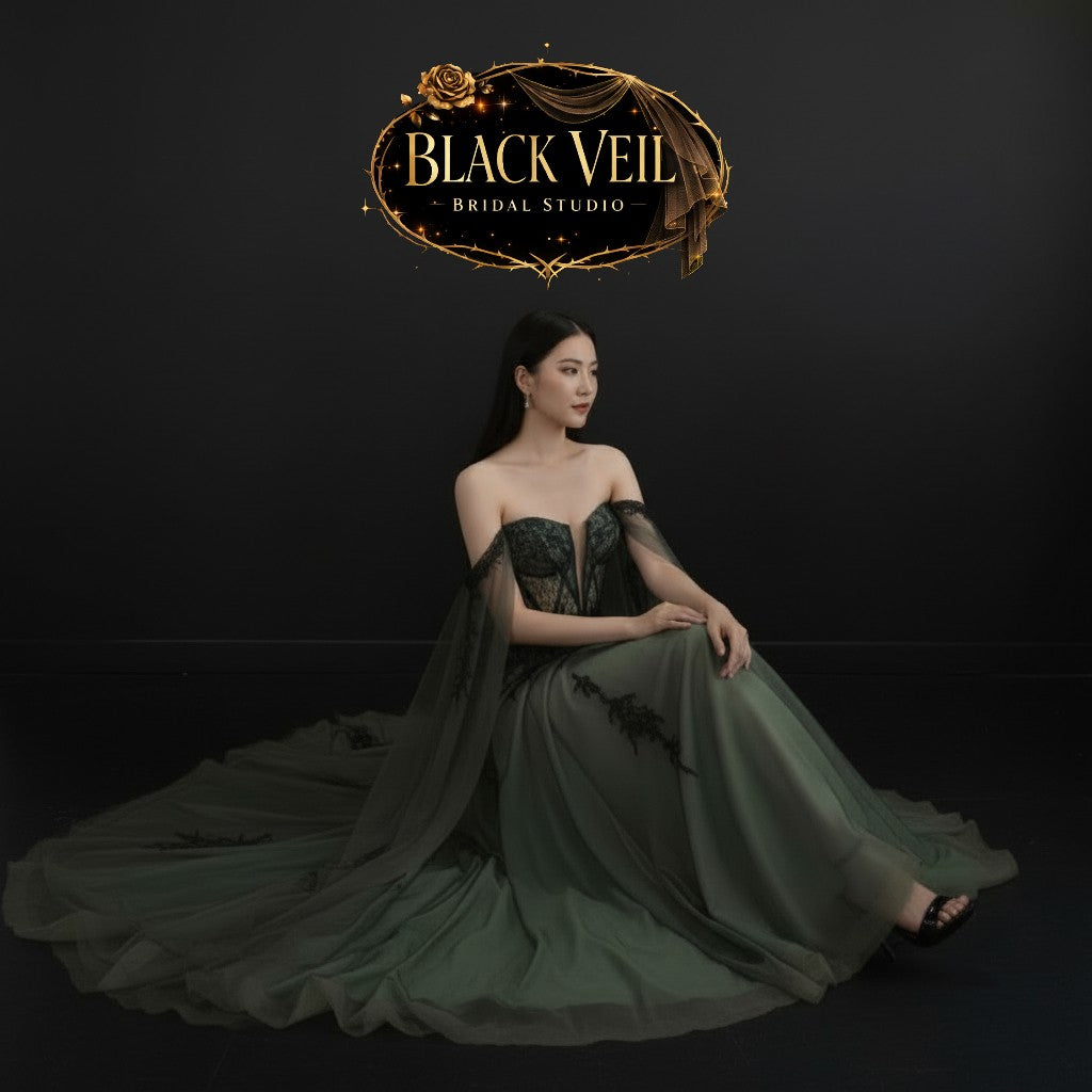 Terra Green Wedding Dress