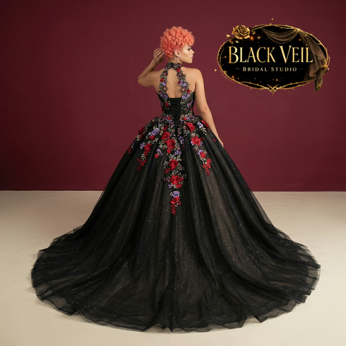 Yemaya Black Wedding Dress