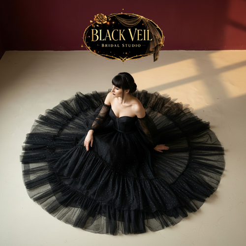 Zelina Black Wedding Dress