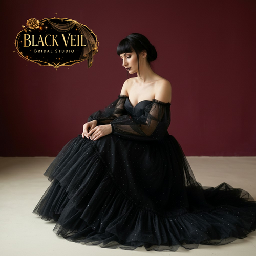 Zelina Black Wedding Dress