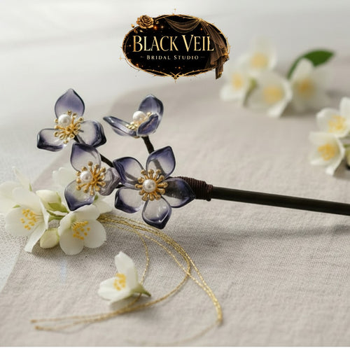 Chinese Style Bridal Floral Hair Sticks