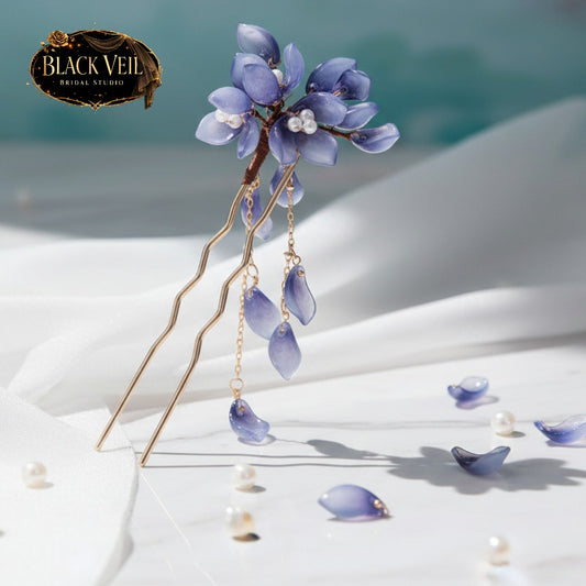 Chinese Style Bridal Floral Hair Sticks