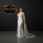 Champagne & Flowers Shoulder Veil