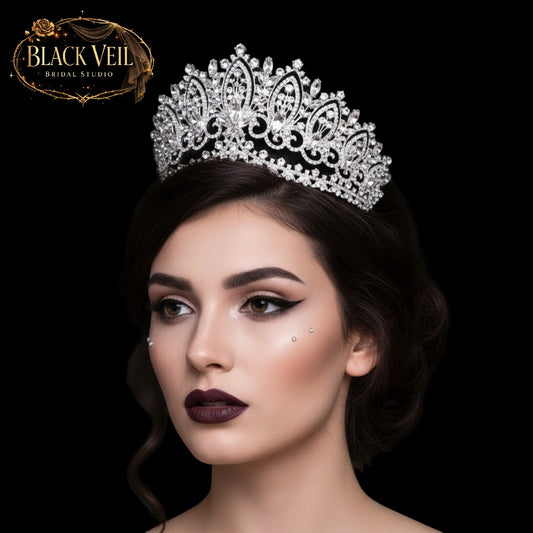 Ornate Baroque Tiara for Brides | Regal Wedding Crown