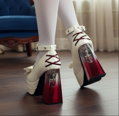 Gothic Vampire Japanese Lolita Style Bridal Heels