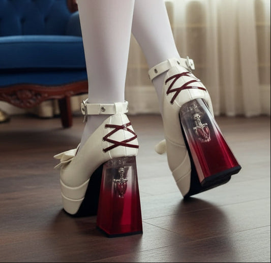 Gothic Vampire Japanese Lolita Style Bridal Heels