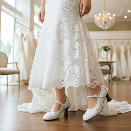 Retro Mary Jane Style Bridal Heels
