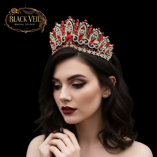 Ornate Baroque Tiara for Brides | Regal Wedding Crown