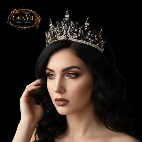 Royal Baroque Vintage Water Drop Crystal Wedding Tiara