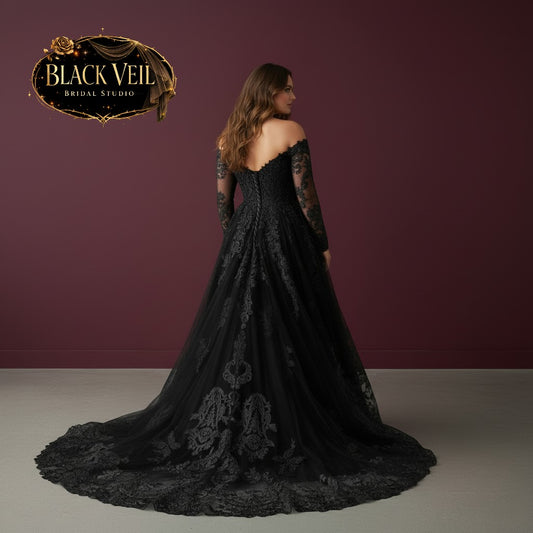 Ophelia Black Wedding Dress