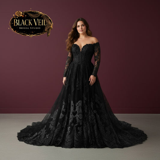 Ophelia Black Wedding Dress