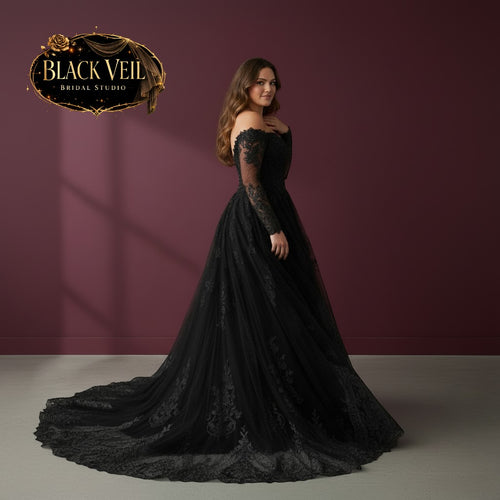 Ophelia Black Wedding Dress