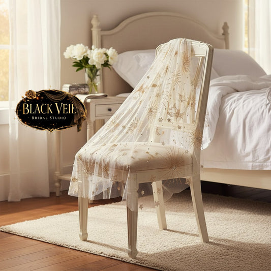 Celestial Pearls Bridal Veil With Comb